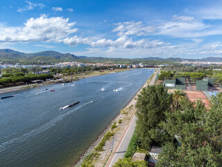 castelldefels olympic canal seen from the air