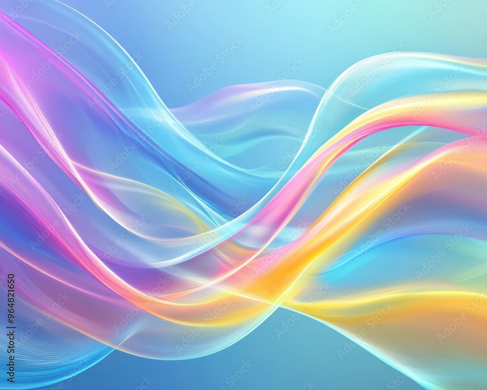 Poster bright waves. abstract colourful background with dynamic motion in modern design