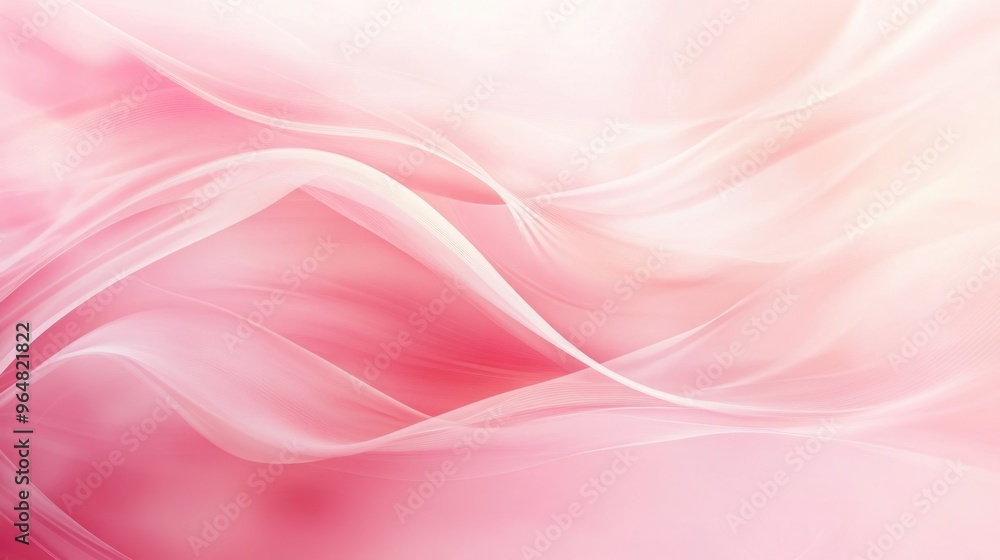 Poster elegant pink curve design. abstract artwork with smooth flowing lines and soft background