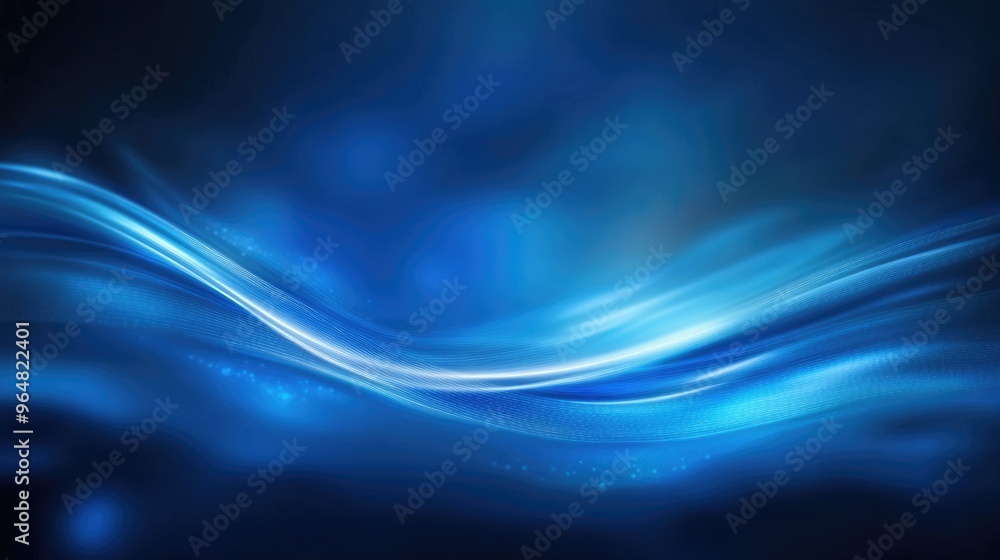 Poster abstract blue gradient background with soft blurred lines