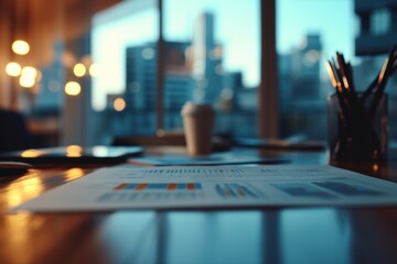 Double Exposure Effect Mockup for Financial Reports with Sleek Minimalist Design Elements