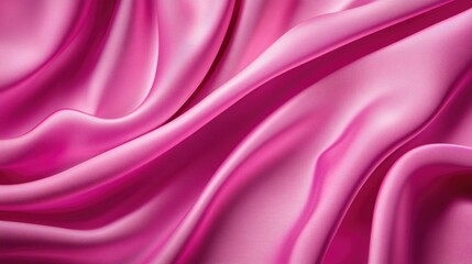 Obraz premium Ripple Effect: Pink Silk Background with Vibrant Colors and Curved Textures