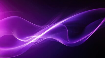 Vibrant Violet Energy Flow. Abstract Design with Smooth Purple Background