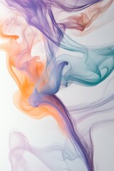 Obraz premium Soft Pastel Swirls: Abstract Art of Flowing Lines with Gentle Colours