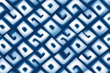 A vibrant blue geometric pattern featuring abstract shapes, perfect for modern designs and creative projects.