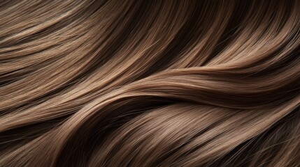 Fototapeta premium Close-up of Wavy Brown Hair