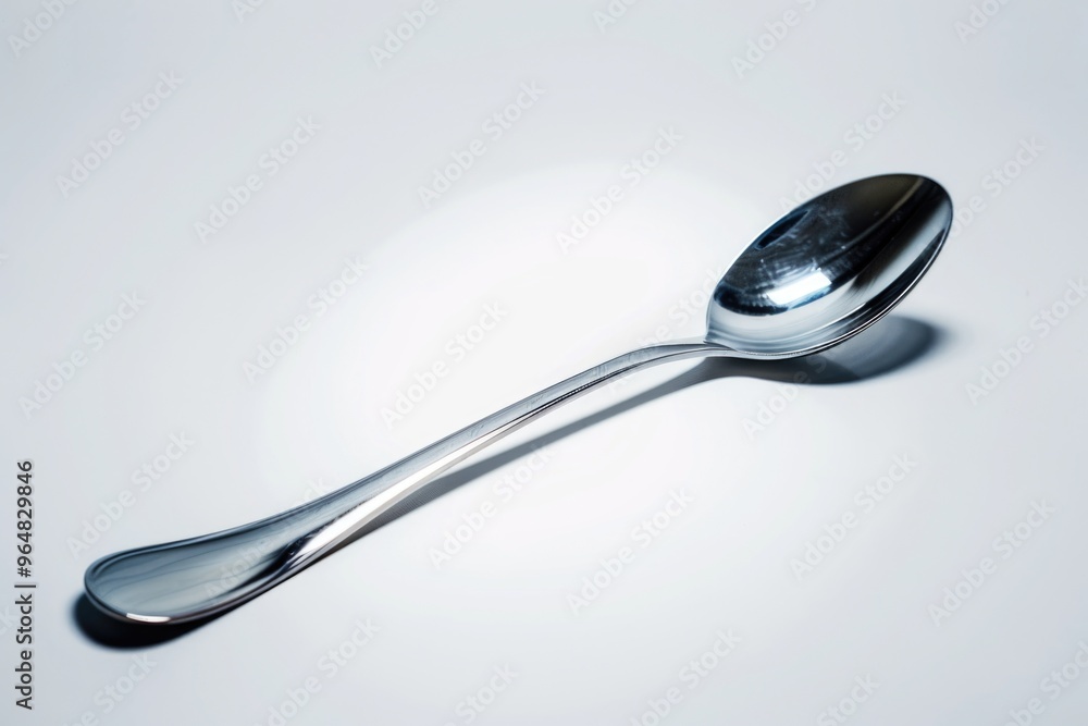 Aufkleber a simple illustration of a spoon on a white background with a subtle shadow