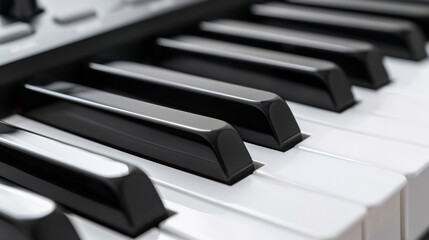 Close-Up of Keyboard Keys Isolated on White Background