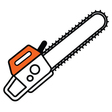 recommend clip art: Chainsaw Icon Vector Illustration Material. chainsaw vector icon style clipart.