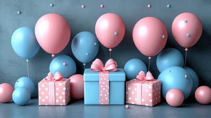 Happy New Year 2025 Number. Symbols realistic cartoon 3d render with gift box. Christmas decoration. Celebrate party color sign 2025. Xmas Poster, banner, cover card, brochure. ai generated