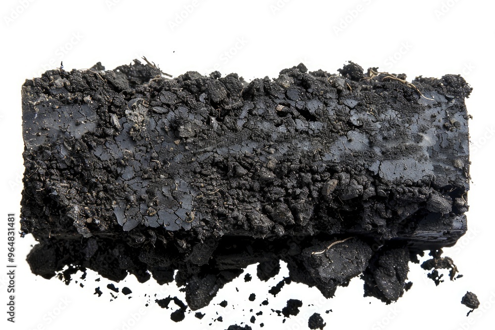 Poster a close-up view of a pile of dirt, ideal for use in environmental or scientific contexts