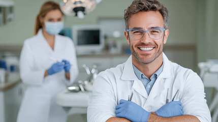 Fototapeta premium Symbolic Image for Dental Care and Oral Hygiene A Close-up of Perfectly White Teeth Brushed with Care Highlighting the Importance of Regular Dentist Visits and Mouth Health