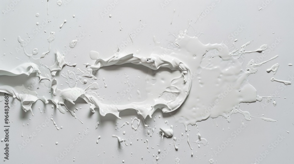 Poster a close-up shot of a splash of liquid on a white surface