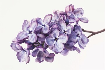 Naklejka premium A close-up shot of a bunch of purple flowers, great for botanical or floral designs