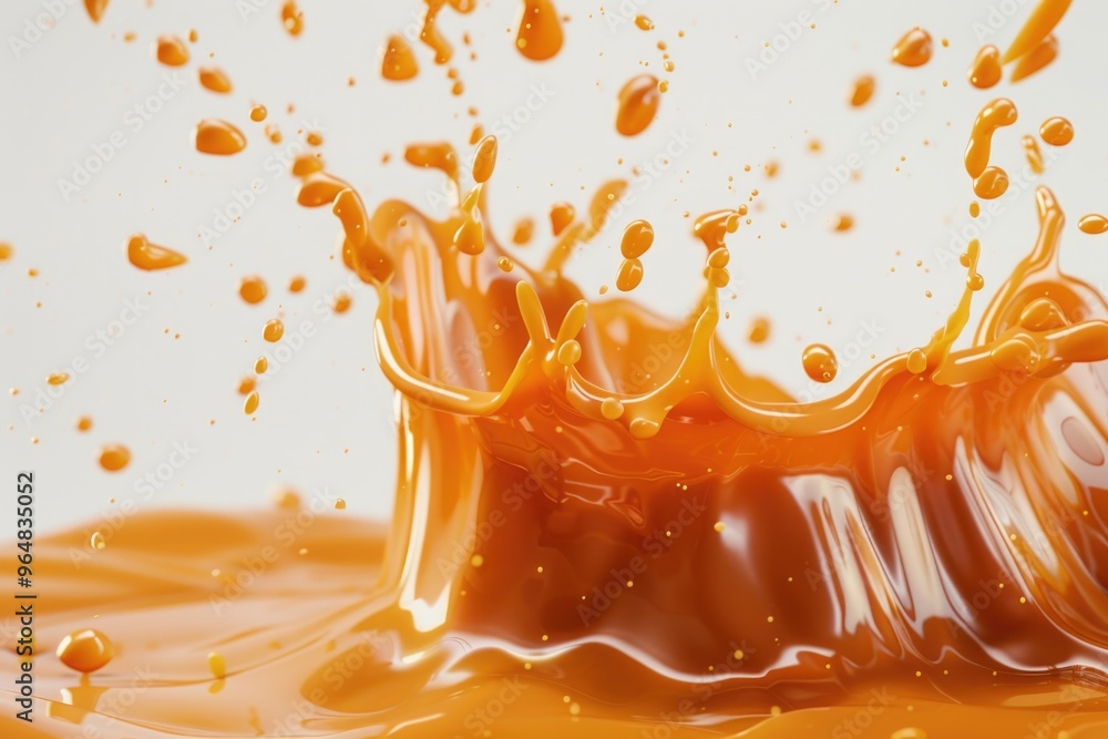 Poster A small amount of liquid splashes onto a white surface, creating a distinctive pattern