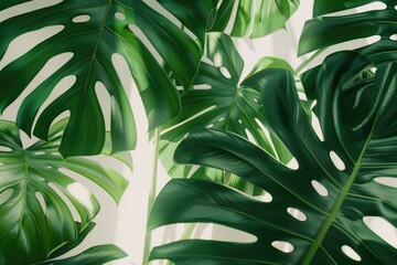 A detailed view of a collection of green leaves