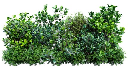 Close-up shot of various plant species on a clean white surface