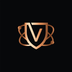 Modern Creative Technology Logo And Letter V