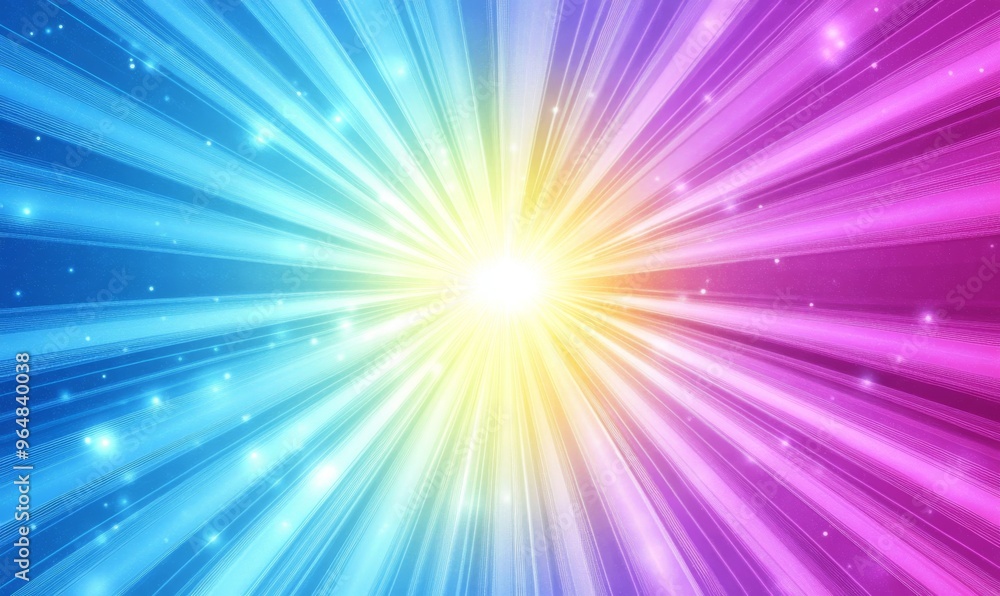 Poster an abstract background featuring an illustration of a light burst with explosion of rays graphite re
