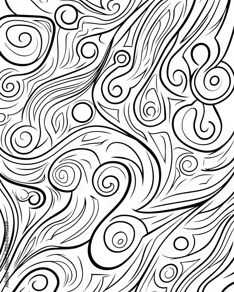 Poster abstract background design element features a line art illustration