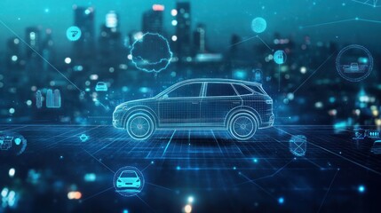 Futuristic Car with Advanced Technology