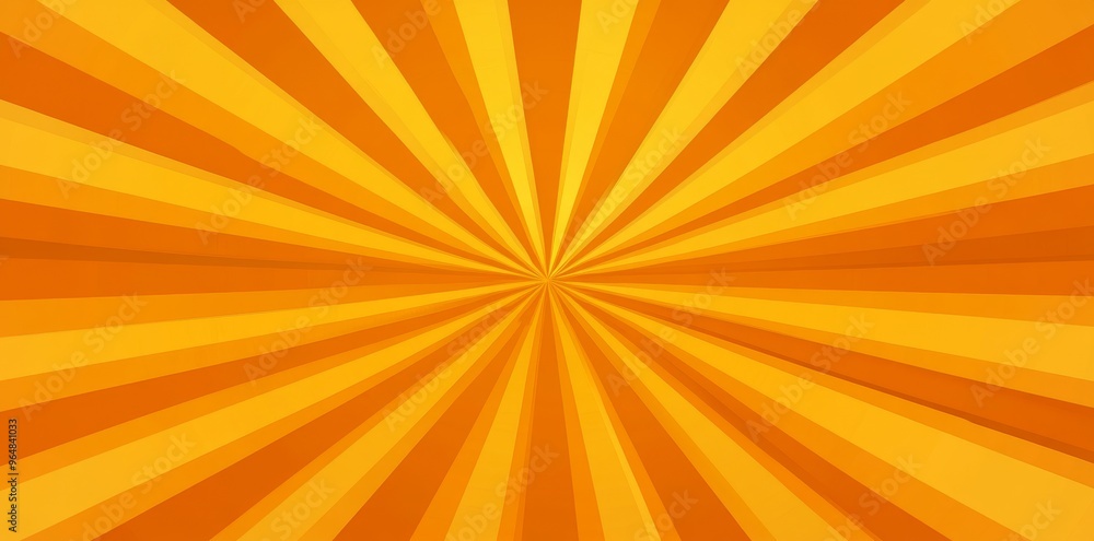 Poster In this abstract orange background, a starburst explosion design is displayed in a line art format