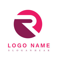 R letter logo design with beautiful colors