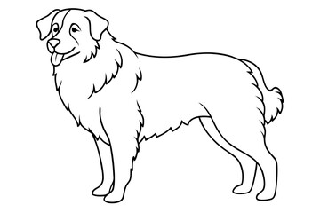 Australian Shepherd silhouette vector illustration