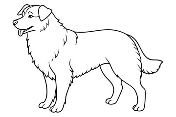 Australian Shepherd silhouette vector illustration