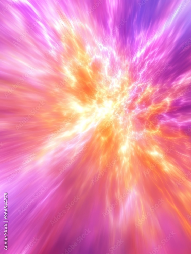Poster multicolored abstract background featuring an explosion of stars