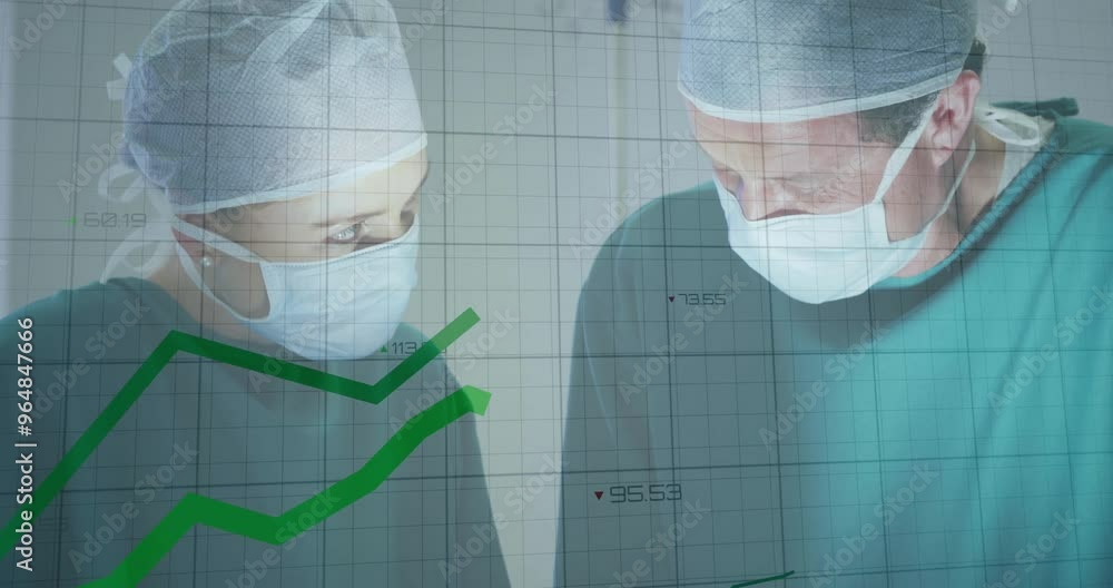 Poster animation of data processing over diverse surgeons