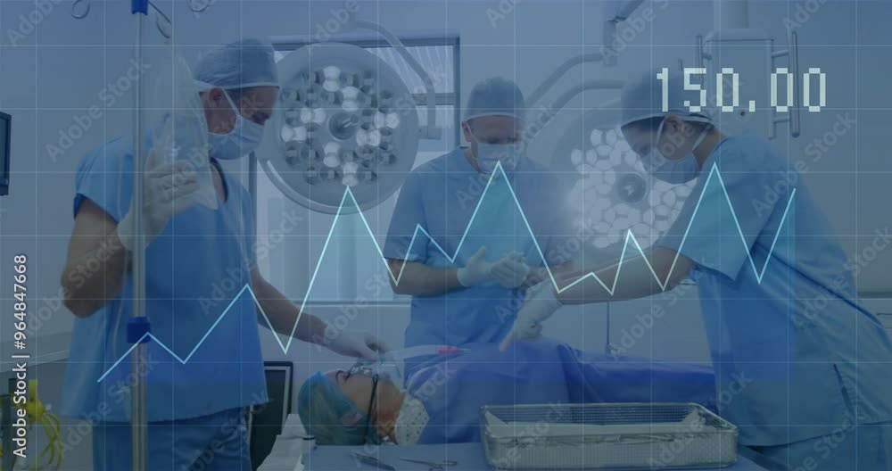 Poster animation of data processing over diverse surgeons