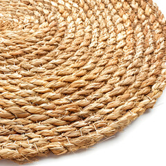 Obraz premium round sisal rug close up AI generative