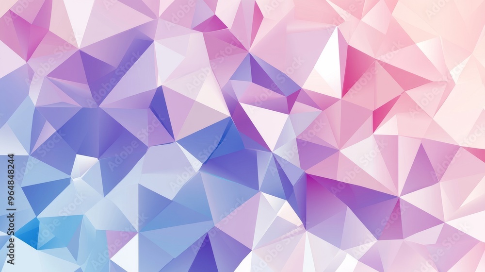Poster triangular pattern background with low polygons in a line art style