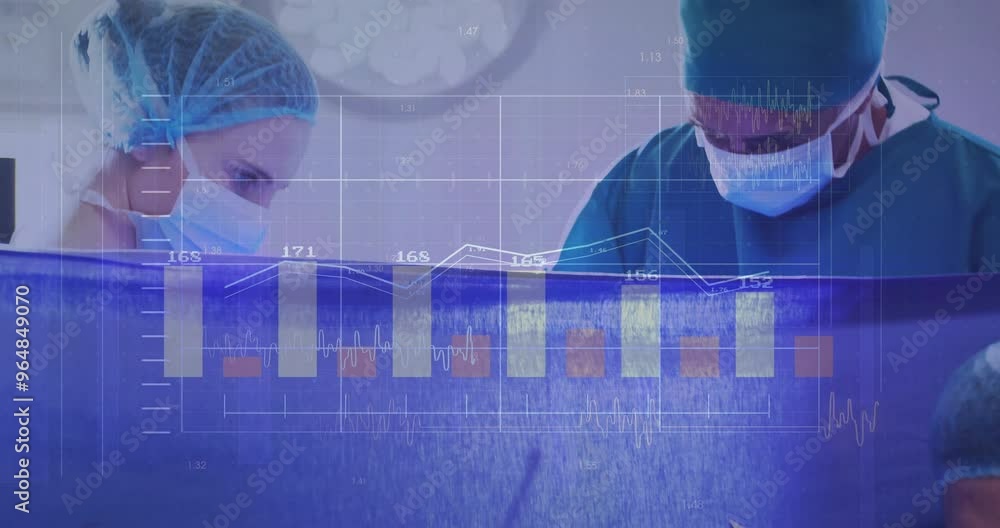 Poster animation of data processing over diverse surgeons