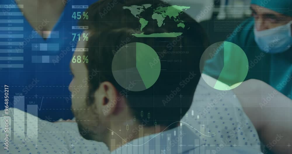 Poster animation of data processing over diverse surgeons