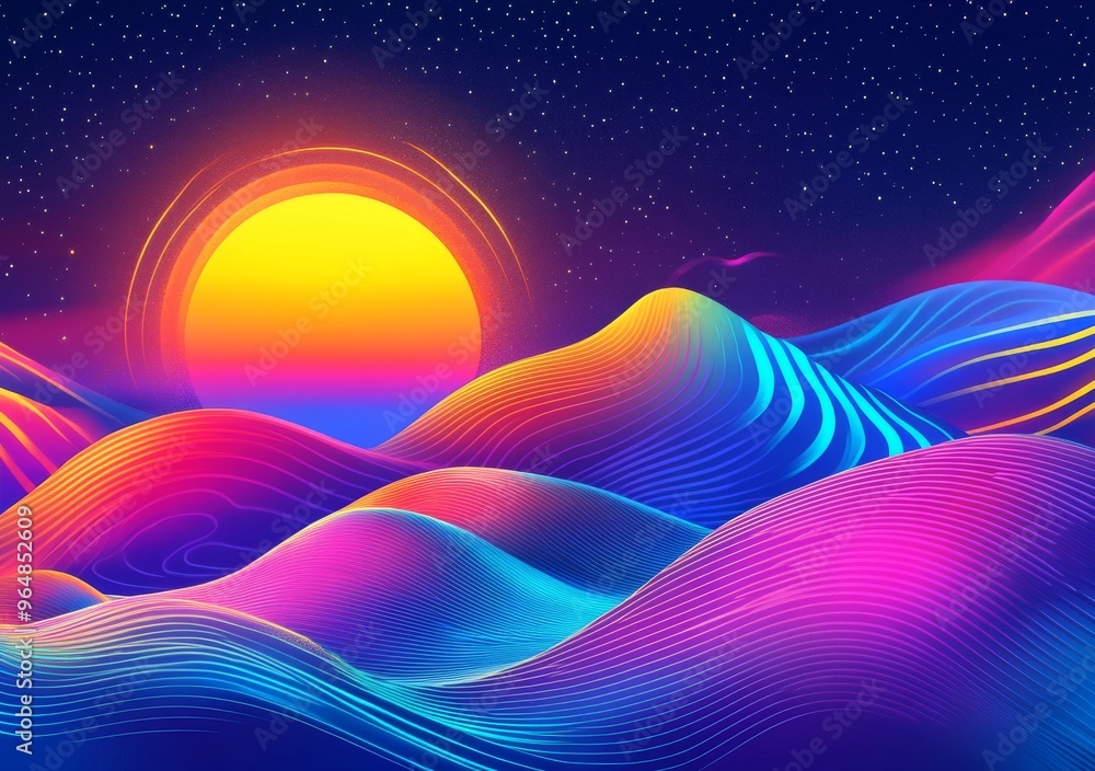 Aufkleber a dynamic and fluid wave background featuring a futuristic style that evokes motion and modernity.