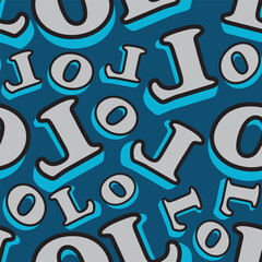 Seamless pattern with letters 