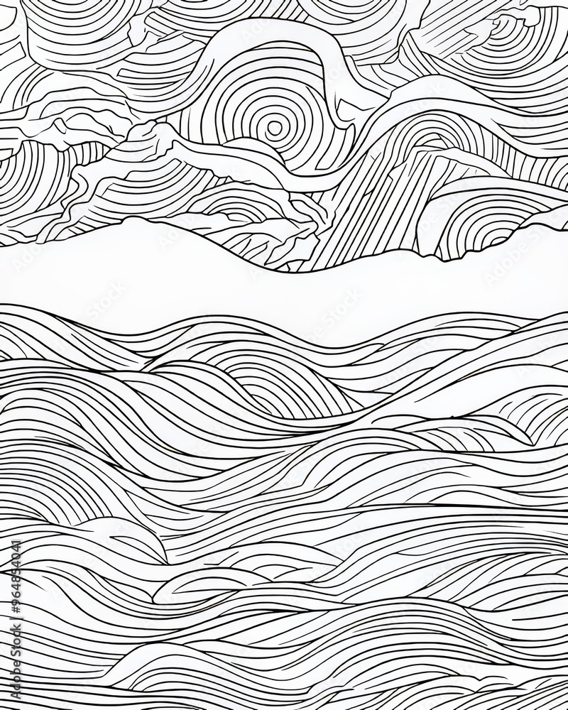 Poster with abstract background design element, this illustration is based on line art