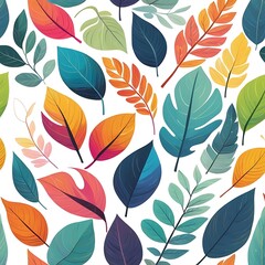 Obraz premium Abstract pattern soft sunlight tree leaves casting gentle on a white background, set of Tropical leaves collection on white background, leaves pattern