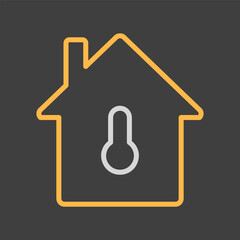 House vector icon with keyhole