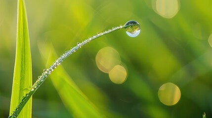 Dewdrop on a Blade of Grass