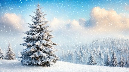 Winter snow landscape