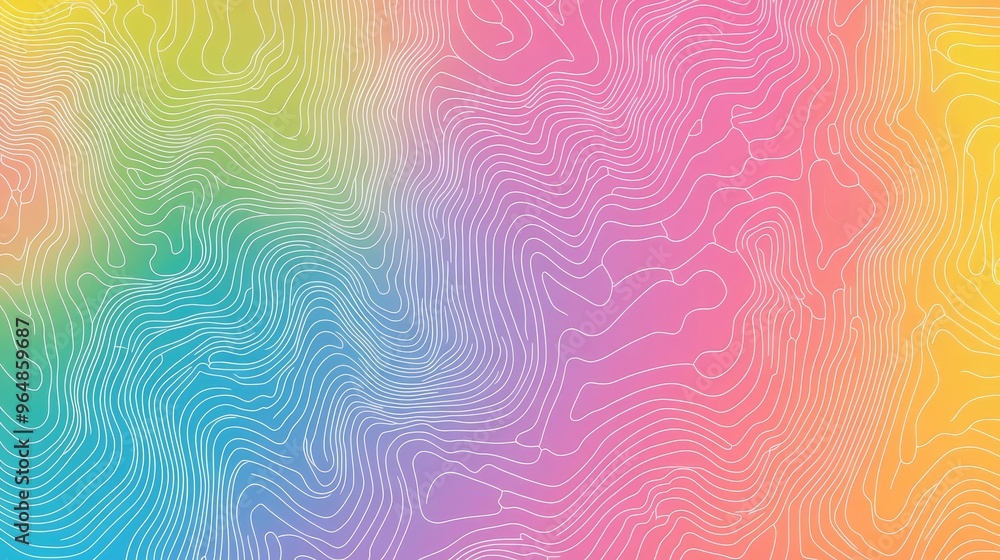 Aufkleber a simple bulging pattern is portrayed in this abstract line art illustration