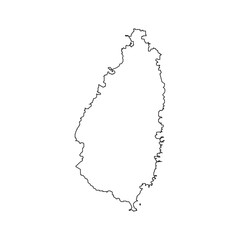 saint lucia map illustration icon