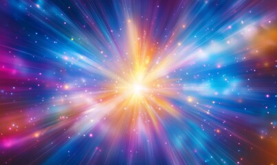 Fototapeta premium Abstract background depicting a burst of light and explosion of rays. Graphic representation of dynamic illumination.