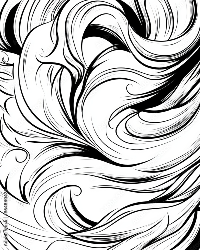 Poster an abstract background design element is featured in this line art illustration