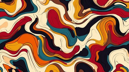 Obraz premium An illustration of curved lines incorporated with colors of different hues