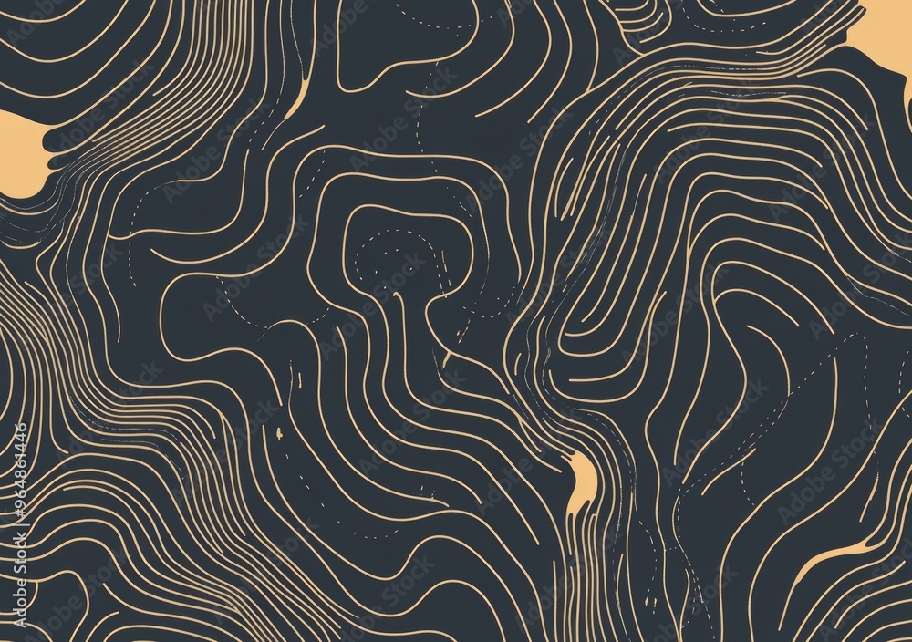 Poster with an abstract background and captivating pattern design artwork, this illustration features line 