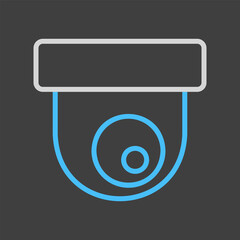 Dome camera vector icon. CCTV, surveillance sign